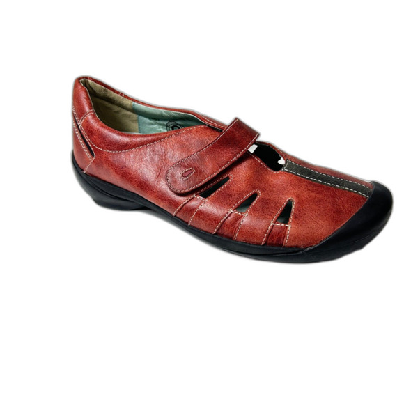 Wolky Rhea Brick Red Leather Cut-Out Comfort Active Walking Shoe Size 40 US 9 - Picture 1 of 12
